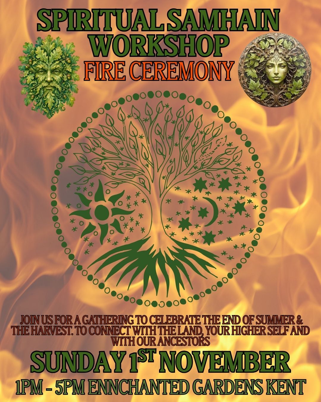 SPIRITUAL SAMHAIN WORKSHOP FIRE CEREMONY - SUNDAY 1ST NOVEMBER