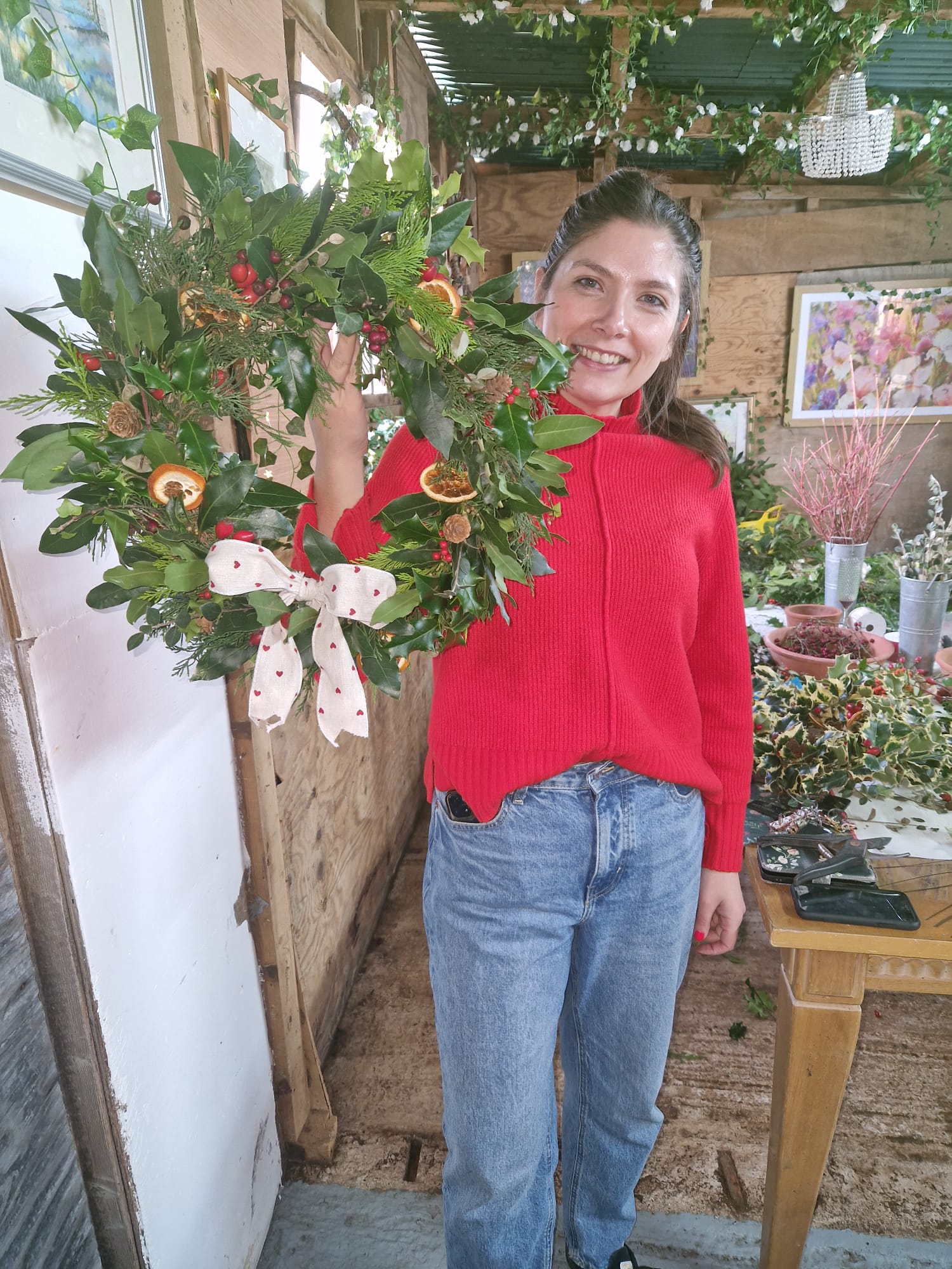 Natural Christmas Wreath Workshop Saturday 12th December - Image 5