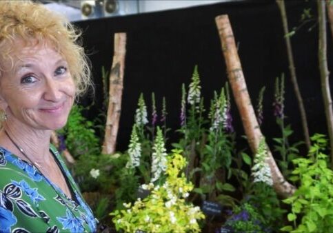 Donna receives Silver Gilt by Chelsea Flower Show judge at Kent Garden Show 2019